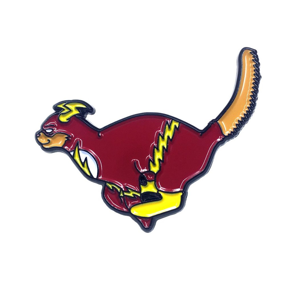 Flash Cat Enamel Pin Comic Books (Brand New!)